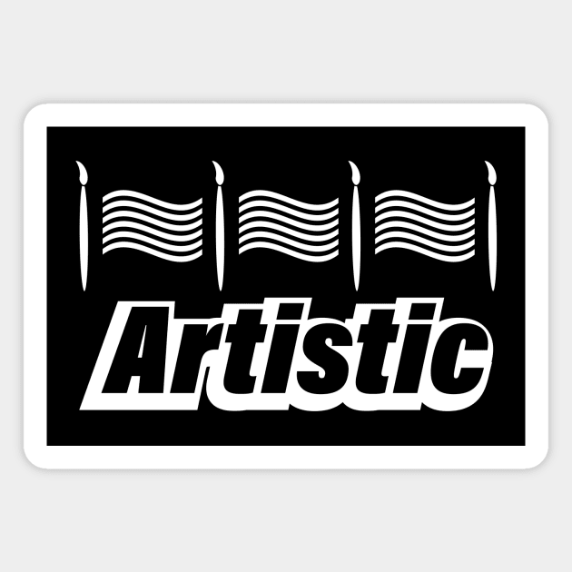 Artistic fun typography design Magnet by BL4CK&WH1TE 